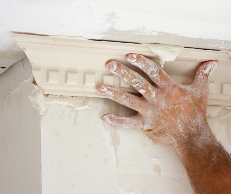 Damaged plaster cornice before repair. Can Damaged Plaster Cornice Be Repaired?
